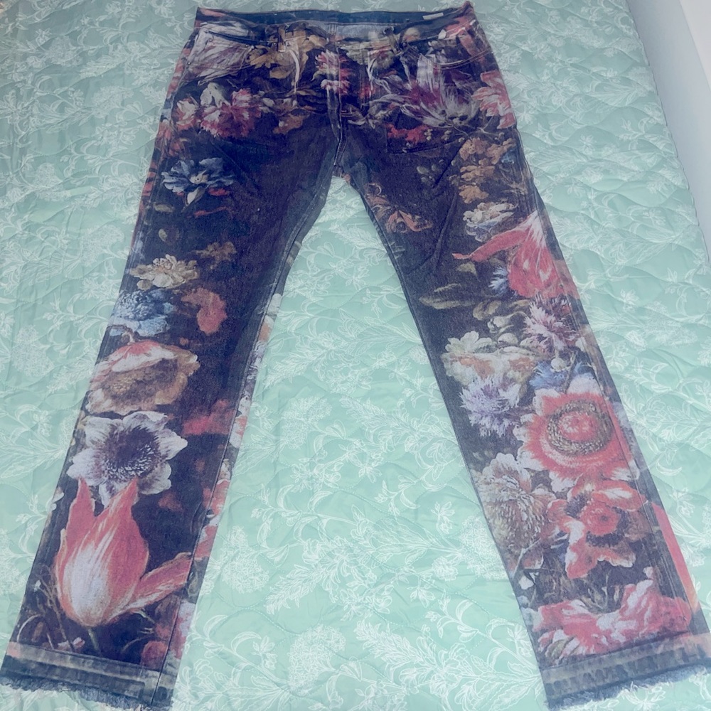 Floral mnml jeans